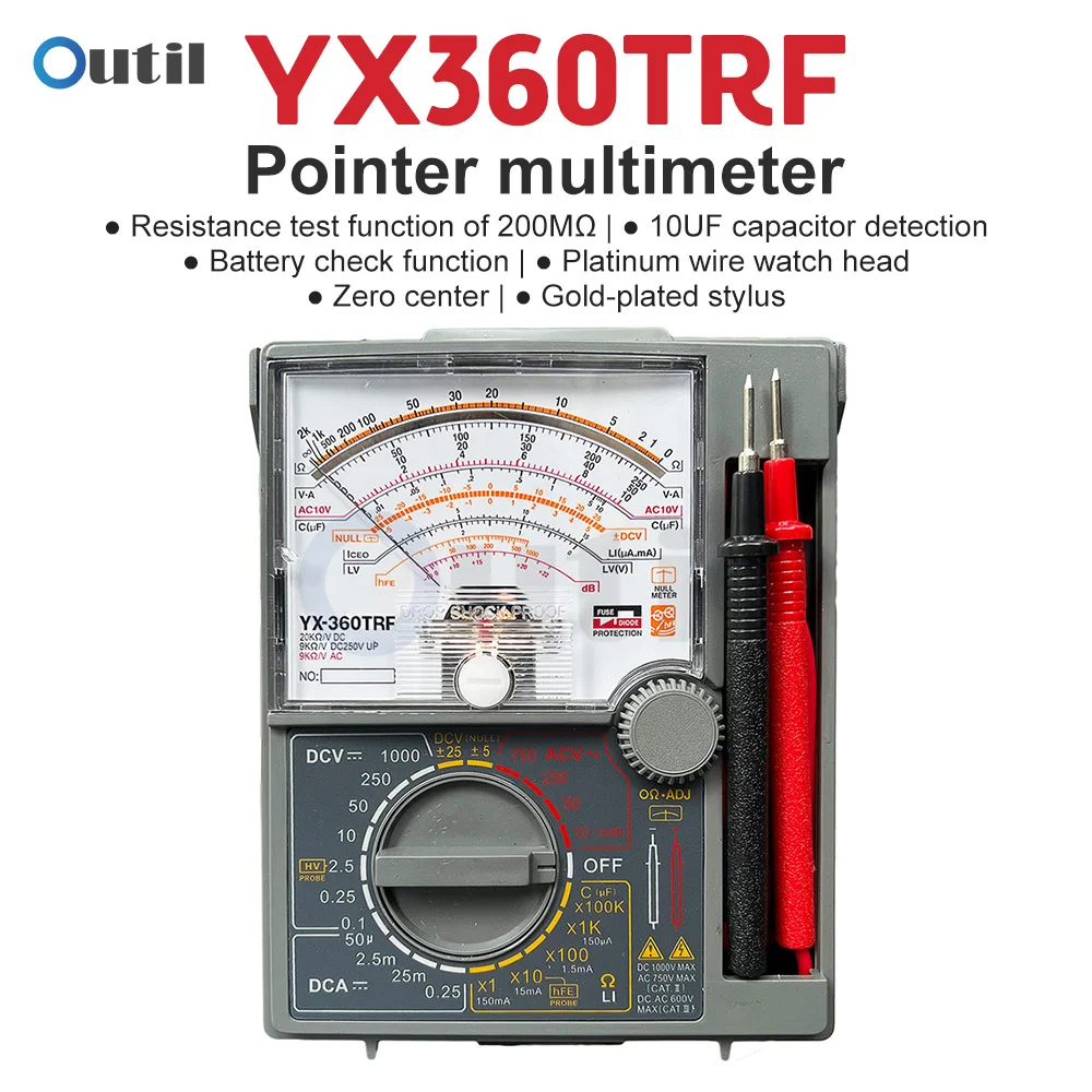 

YX-360TRF MINI Multimeter Portable Electric Analog Multitester Voltmeter Ammeter AC / DC Voltage Current OHM Multi Meter Tester