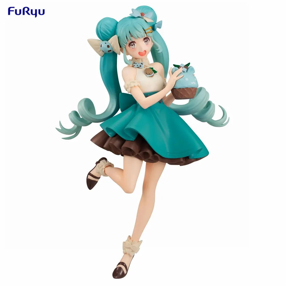 

Original Furyu VOCALOID Hatsune Miku Mint Chocolate Anime Figure PVC Toys Banpresto Model Collection Action Figurine Doll 18cm