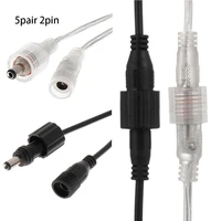 2cores 5 52 1mm male female dc power 12v socket cable wire jack plug connector led light bar power cord waterproof line