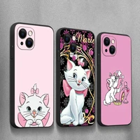 disney funny marie cat for apple iphone 13 mini 12 11 pro max x xs xr 7 8 6 6s plus se 2020 lens protector soft tpu phone case