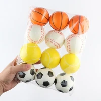 6 3cm squeeze toy ball football pu soft foam sponge stress relief baseball toys for kids children wrist training balls