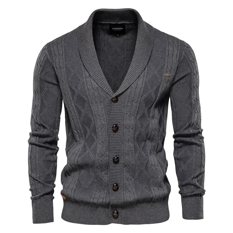 2022 Cardigan Men's V-neck Long Sleeve Sweater Men's Heavy Sweater Men's Knitted Cardigan Coat Japanese Cardigans
