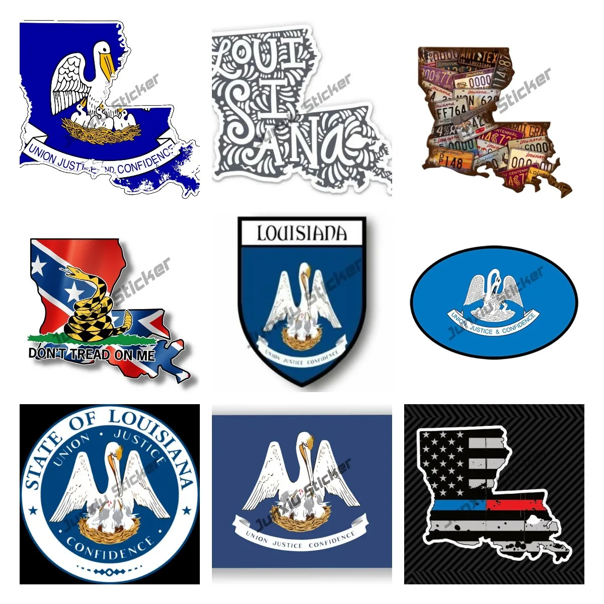 

Louisiana State Flag Vinyl Decal Bumper Sticker Perfect for Laptops Tumblers Windows Cars Trucks Walls Cup Car Decoration KK13cm
