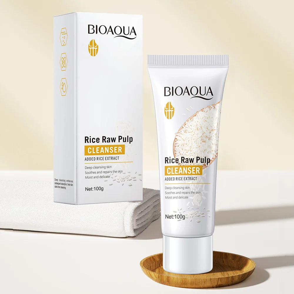 

Rice Facial Cleanser Hypoallergenic Fermented Rice Extraction For Facial Skin Care Acne Treatment Moisturizing Whitening Skin