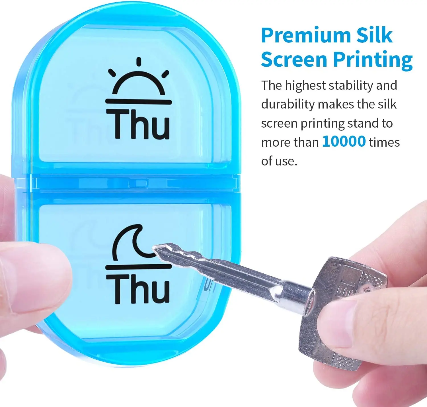 Контейнер-органайзер для таблеток 10 ячеек |