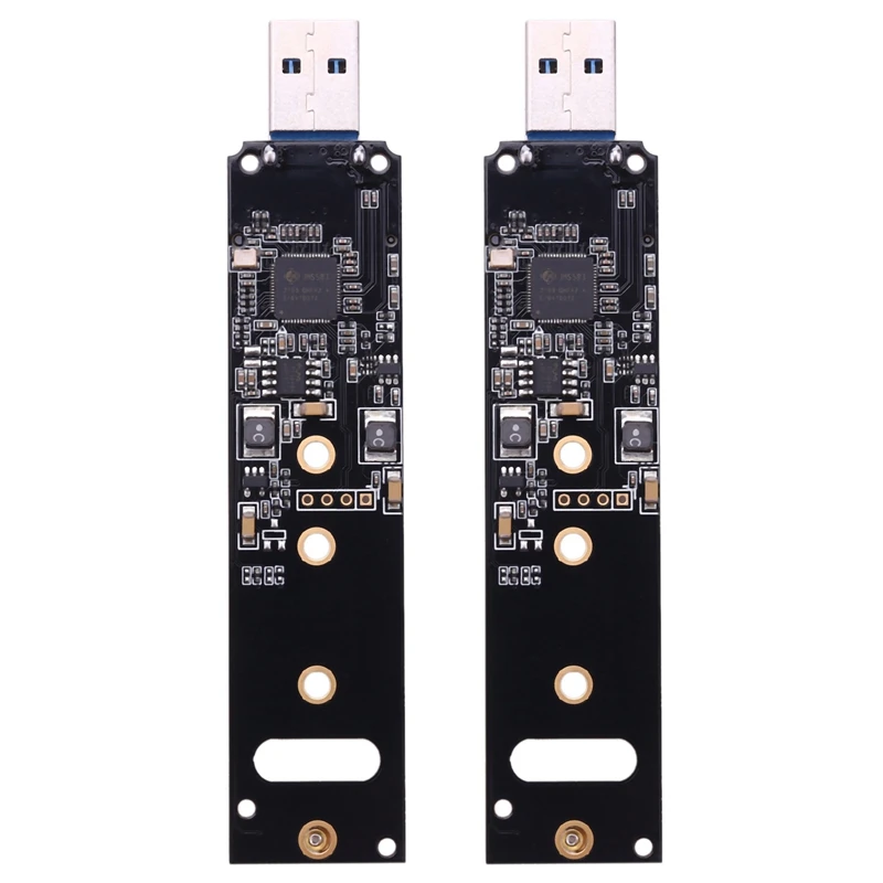 

2X M.2 Nvme Ssd To USB Adapter, M.2 Ssd To Type A Card, High Performance 10Gbps USB 3.1 Gen 2 Bridge Chip