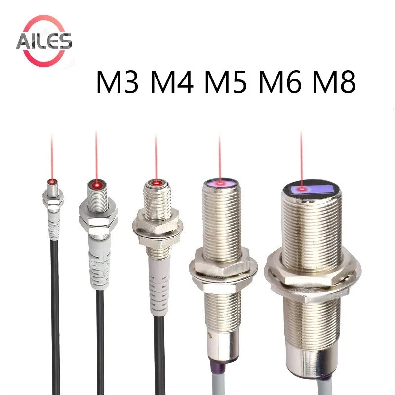 Лазерный фотоэлектрический датчик рассеянного отражения M3 M4 M5 M6 M8 Электрический