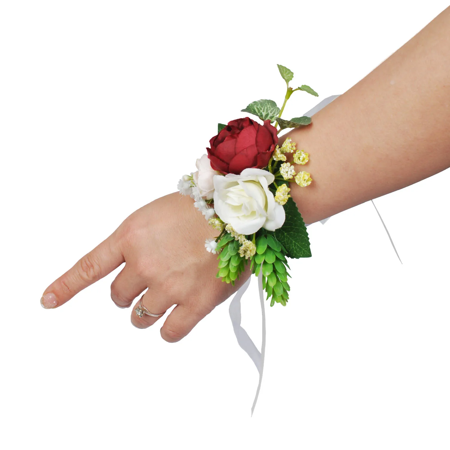 

Корсажная Роза, свадебные аксессуары, Свадебный корсаж, подружка невесты, Цветочная девушка, корсаж на запястье, выпускной