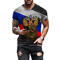 mens russian flag t shirt summer cccp russia t shirt male soviet union soviet moscow men tees animal bear short sleeve top