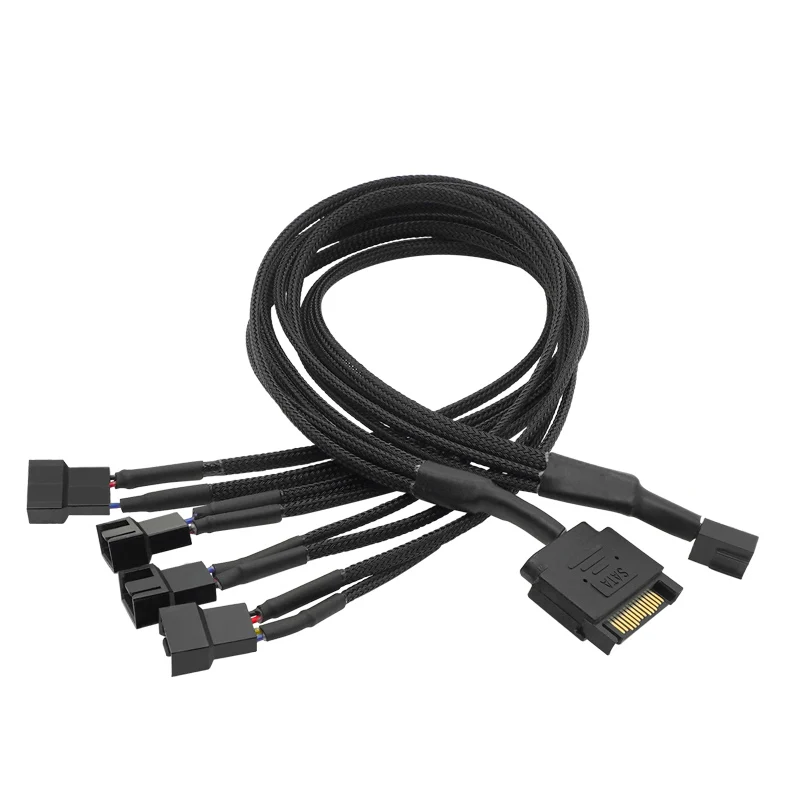 Компьютерный Вентилятор ШИМ с контролем температуры SATA Line одна точка пять на 4