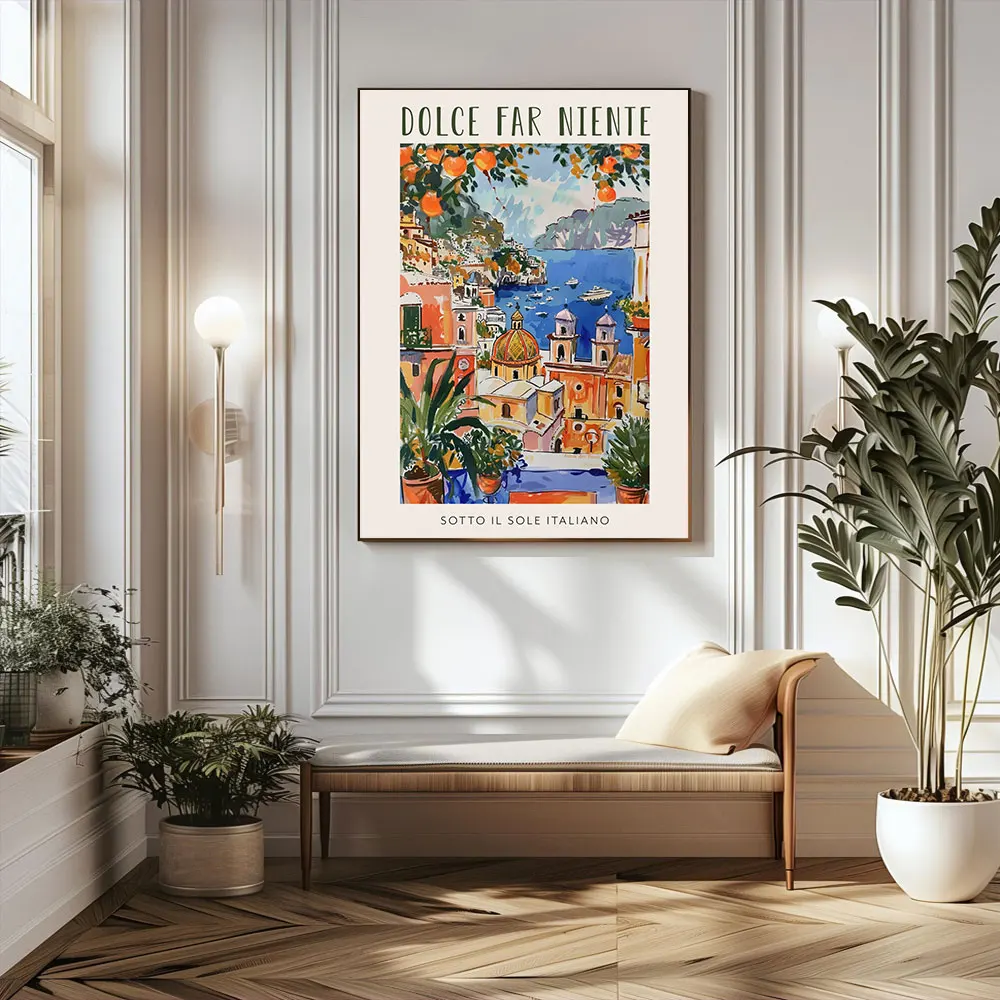 La Dolce Vita Amalfi Coast Италия Плакаты Холст Картина Печать Комната Домашняя Кухня Бар Кафе Комната Стена Домашний Декор анастасия турта icons from the thracian coast of the sea in bulgaria иконы черноморского побережья болгарии