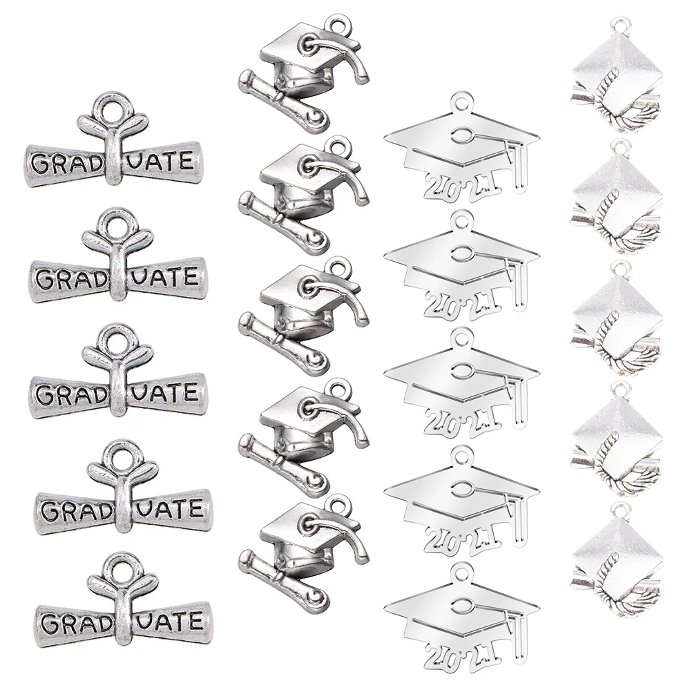 

48pcs Chic Useful Lovely Creative Hanging Charms for Decor Necklace Graduation Bracelet