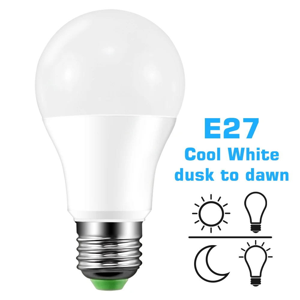 

FLYIDEA Светодиодная лампа с датчиком света 10/15 Вт E27