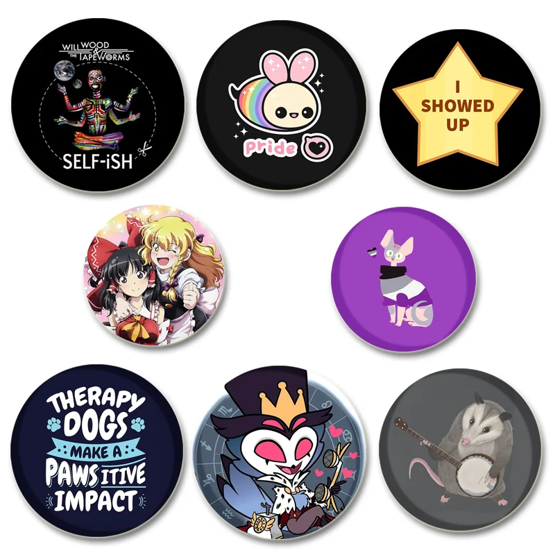 Брошь ручной работы в виде Солнца и Луны