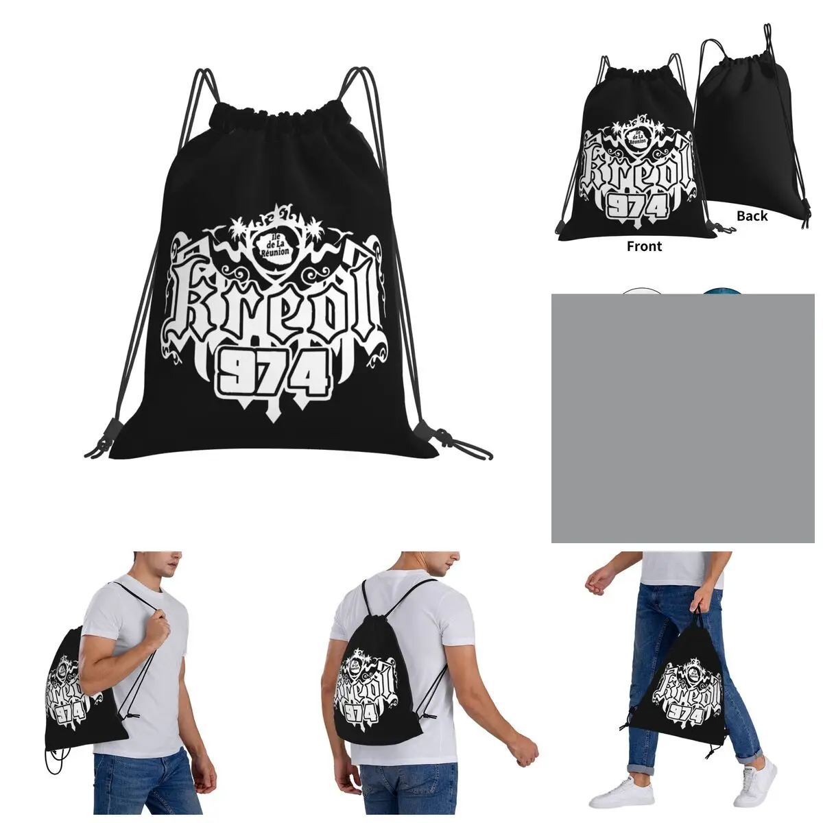 

Классические Сумки на шнурке Kreol 974, милый рюкзак для спортзала, пехотная сумка Humor Graphic R248