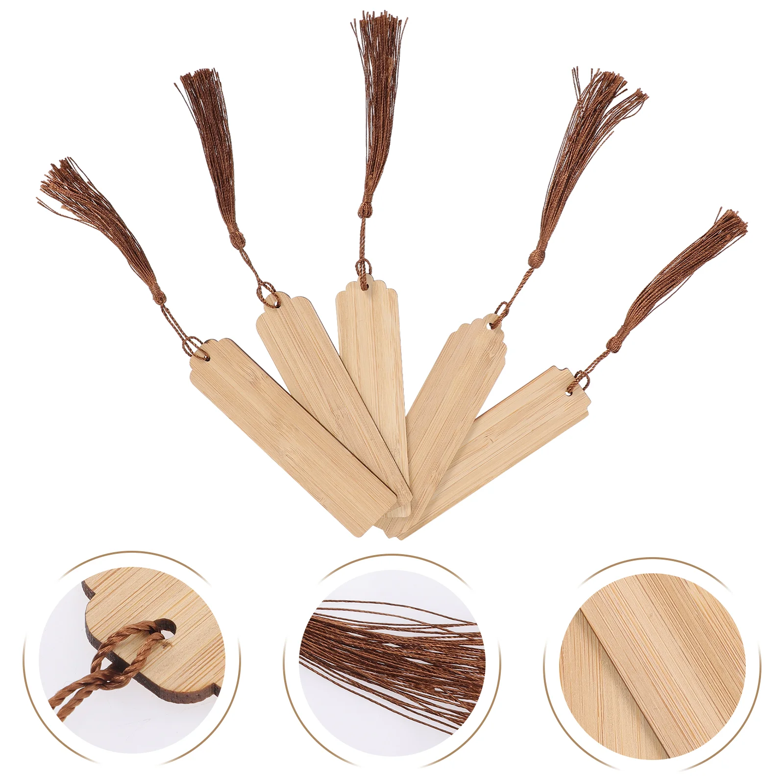 

Bookmarks Blank Bookmark Markers Diy Book Reading Students Unfinished Tag Wood Wooden Aesthetic Cute Tassels Bamboo Marks