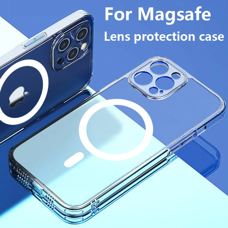 Силиконовый прозрачный Магнитный чехол Для Magsafe для iPhone 14, 13, 12, 11 Pro, Xs Max, XR Mini, 8 Plus, Беспроводная зарядка, Оригинальный чехол Силиконовый прозрачный Магнитный чехол Для Magsafe для iPhone 14, 13, 12, 11 Pro, Xs Max, XR Mini, 8 Plus, Беспроводная зарядка, Оригинальный чехол