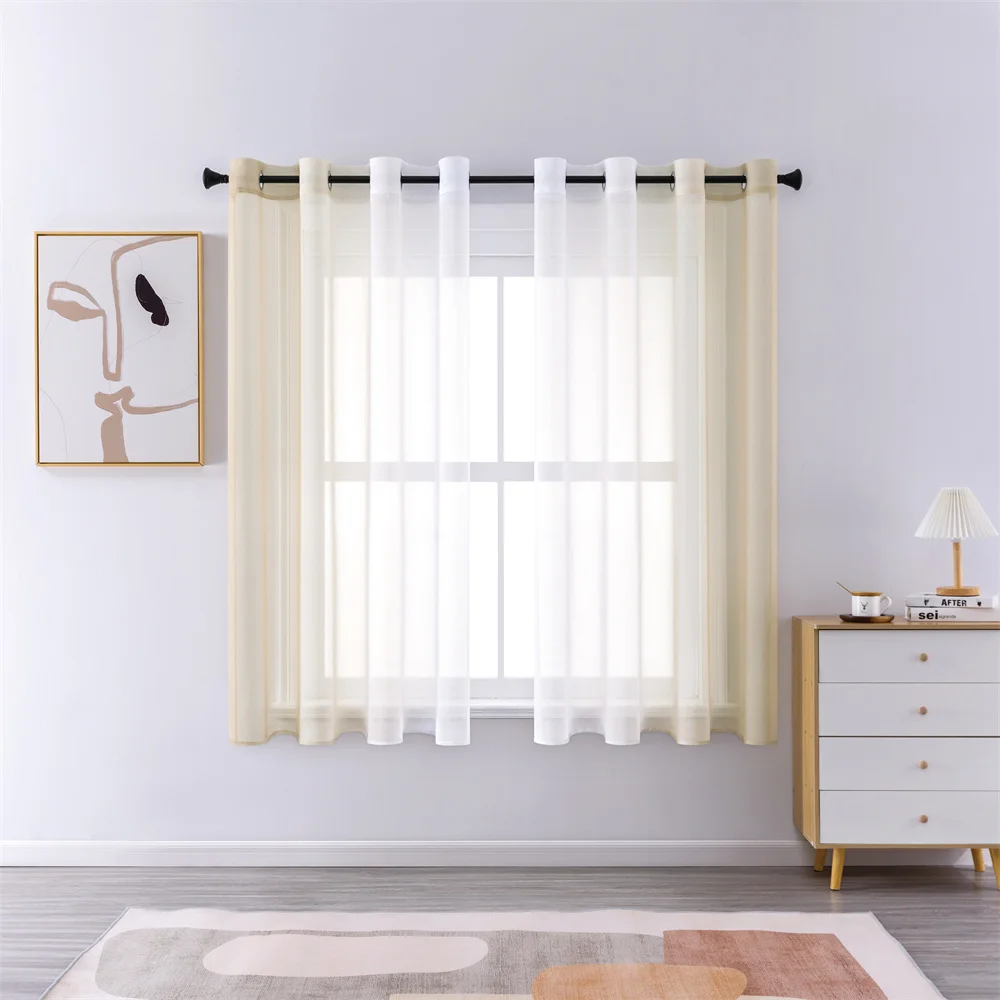 Шторы LISM из тюля с градиентом левая и правая тюлевые занавески органзы для