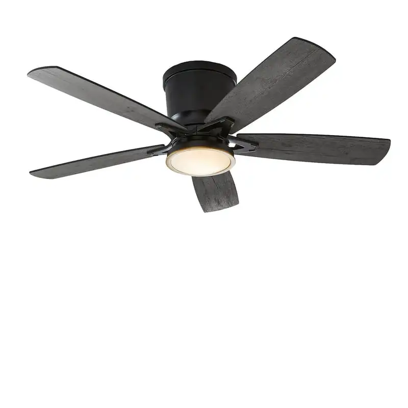 

Gardens Tucker 52" Matte Black Ceiling Fan Integrated LED, 5 Transitional