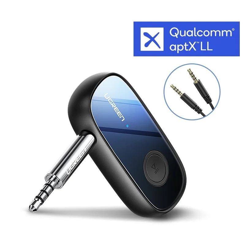 

UGREEN Bluetooth Receiver 5.0 aptX LL 3.5mm AUX Jack Audio Wireless Adapter for Car PC Headphones Mic 3.5 Bluetooth 5.0 Receptor