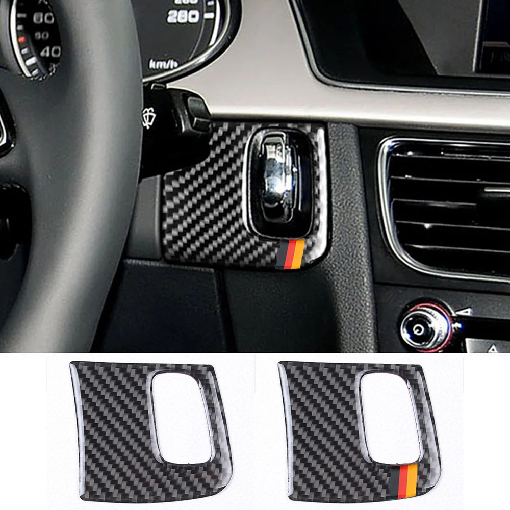 

For Audi A4 B8 09-16 A5 Car Styling Keyhole Ignition System Carbon Fiber Sticker Decorative Frame Cover Car Interior Accessories