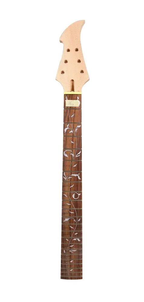 

Yinfente Mahogany Guitar Neck 22fret 25.5inch Rosewood Fretboard Vine Inlay Firebird Head