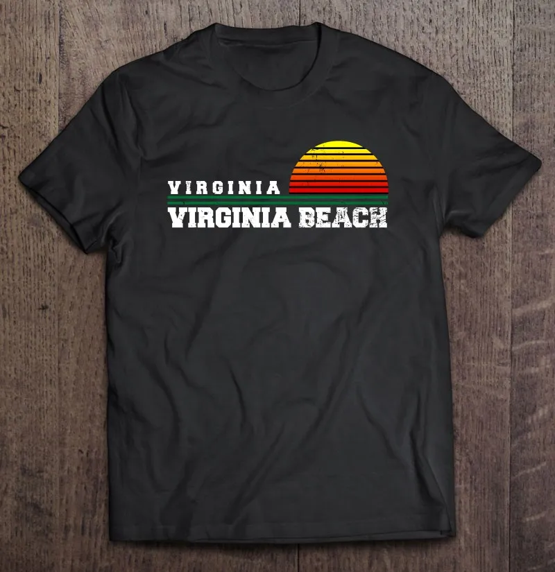 

Мужская хлопковая футболка в стиле Харадзюку, с надписью «Virginia Beach»