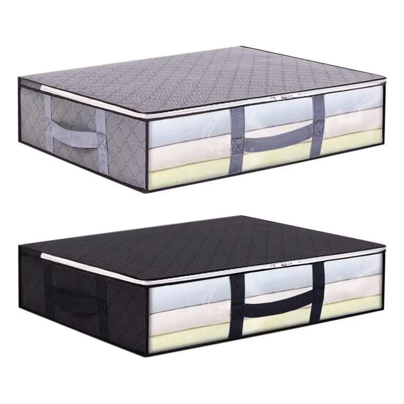 

Складная сумка для хранения под кроватью, вместительный органайзер для шкафа, контейнер для хранения одежды и постельных принадлежностей с прозрачным окошком