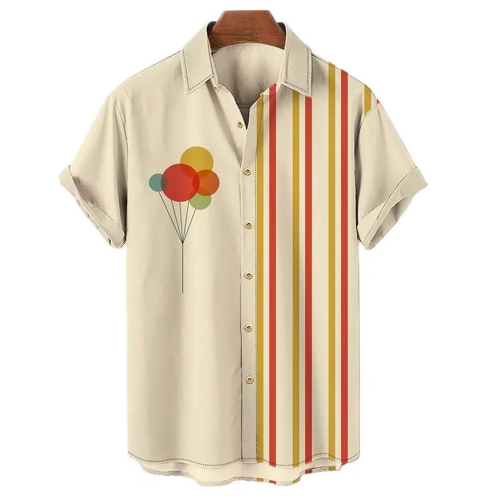 

Hawaiian Men's Shirts Fashion Print 3D Summer Men's For Shirt Clothing Short Sleeves 2022 New Single Breasted Lapel Tops Blouses