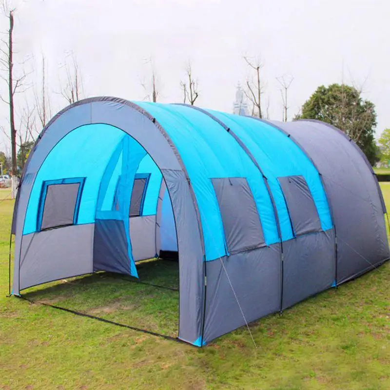 Туристическая палатка-туннель водонепроницаемая с защитой от ветра