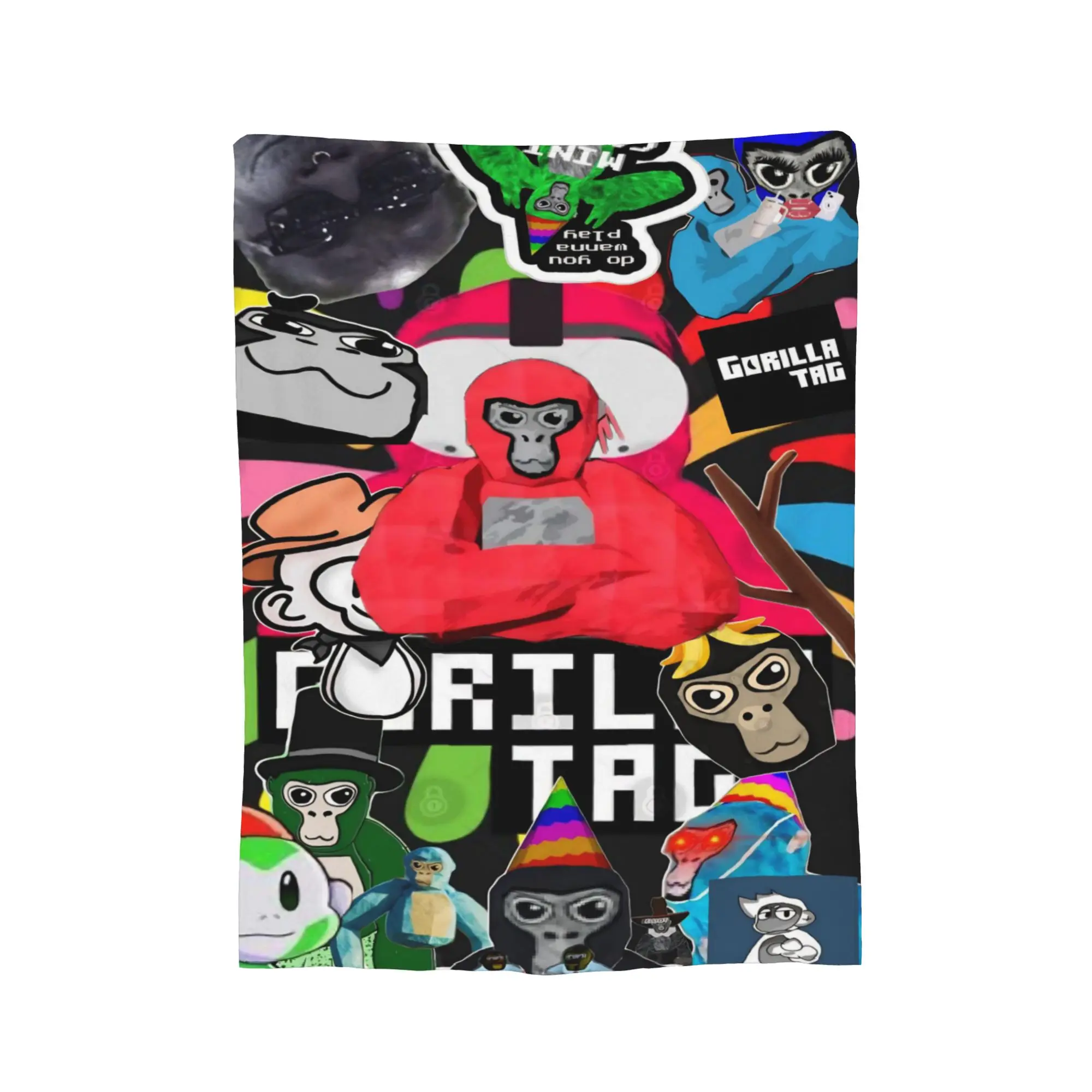 Фото Плед G-Gorilla Tags Games, супермягкий и уютный, для кровати, 50x60 дюймов, различные размеры, покрывало. №3