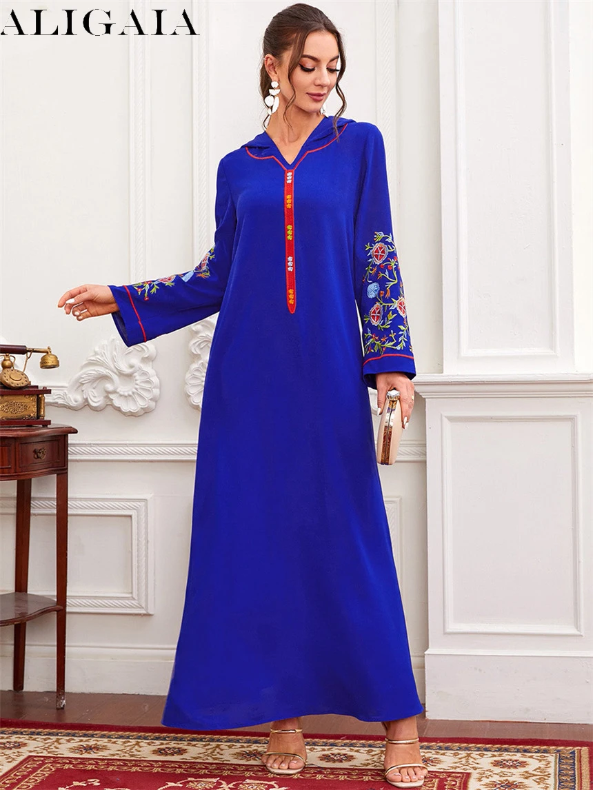 

Aligaia Vestidos Femininos Ramadan Eid Mubarak Kaftans Abaya Dubai Arabic Turkey Islam Muslim Long Dress Robe Longue For Women