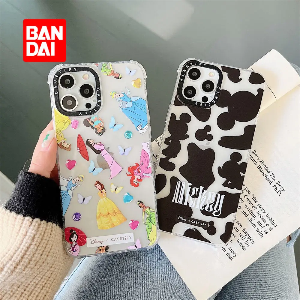 

Bandai Disney Princess Phone Case for iPhone 13 13Pro 12 12Pro 11 Pro X XS Max XR 7 8 Plus Soft TpuTransparent Back Cover Funda