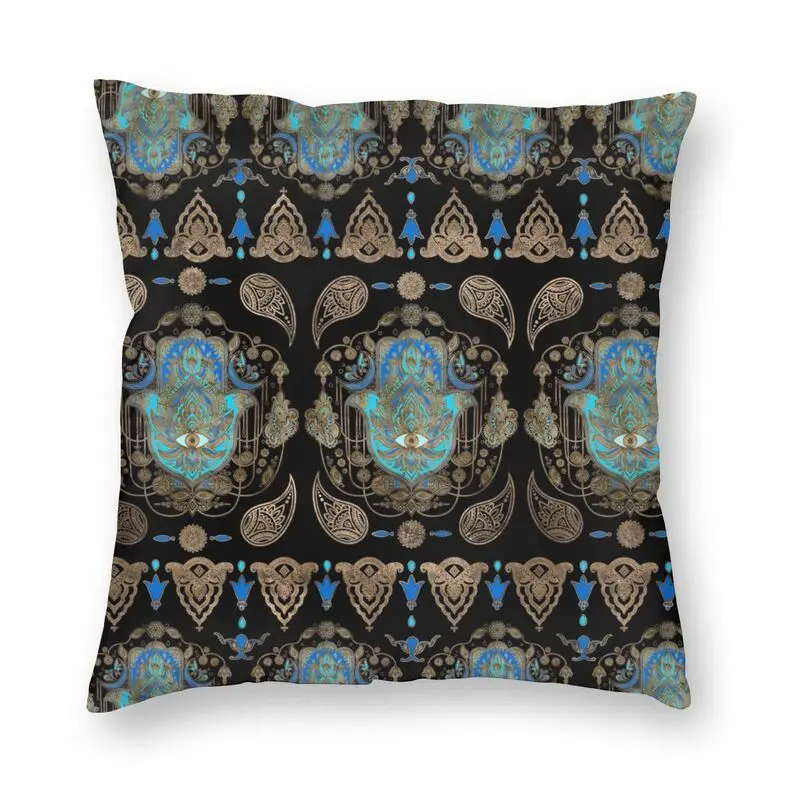 

Модная наволочка Hamsa с квадратными ручками, домашний декор, 3D двухсторонняя печать, ручная Фатима, орнамент, наволочка для гостиной