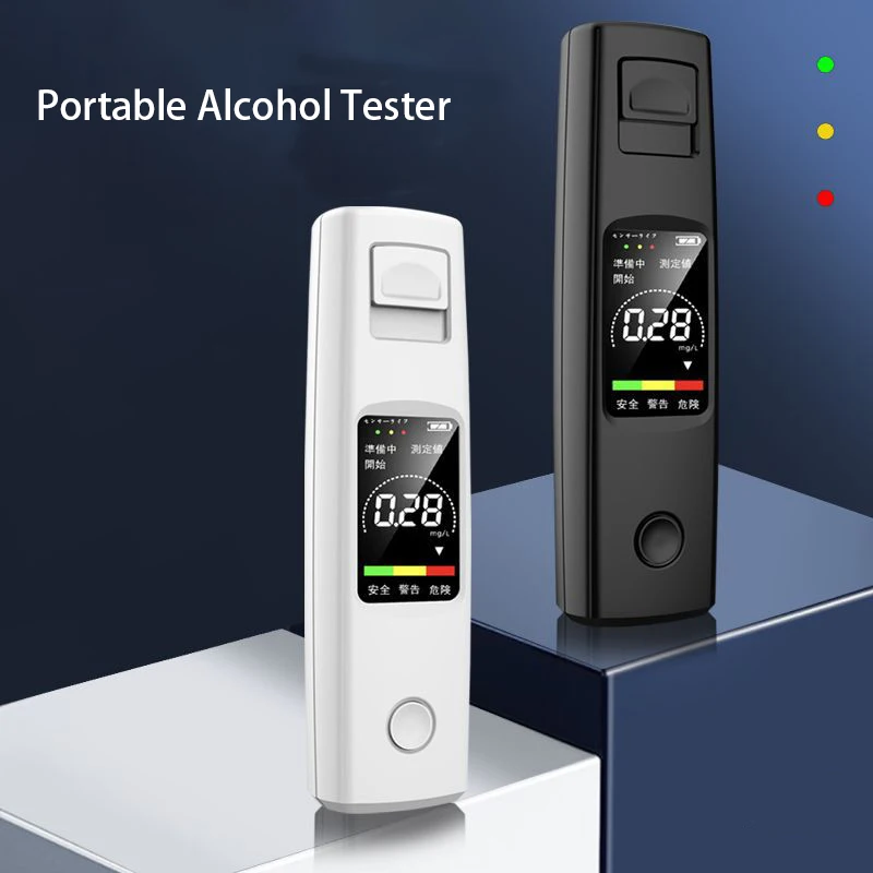 

A20 Portable Alcohol Tester High Sensitivity Breathalyzer HD Display Non-Contact Type-C Charging 200mAh Battery