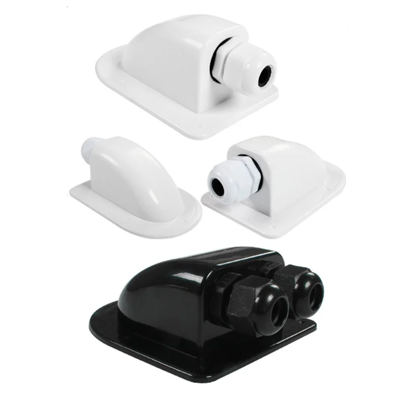 

Double Wire Entry Gland Box Solar Panel Roof Wire Entry Gland Box Cable Motorhome White Double Hole RV Yacht Car Accessories