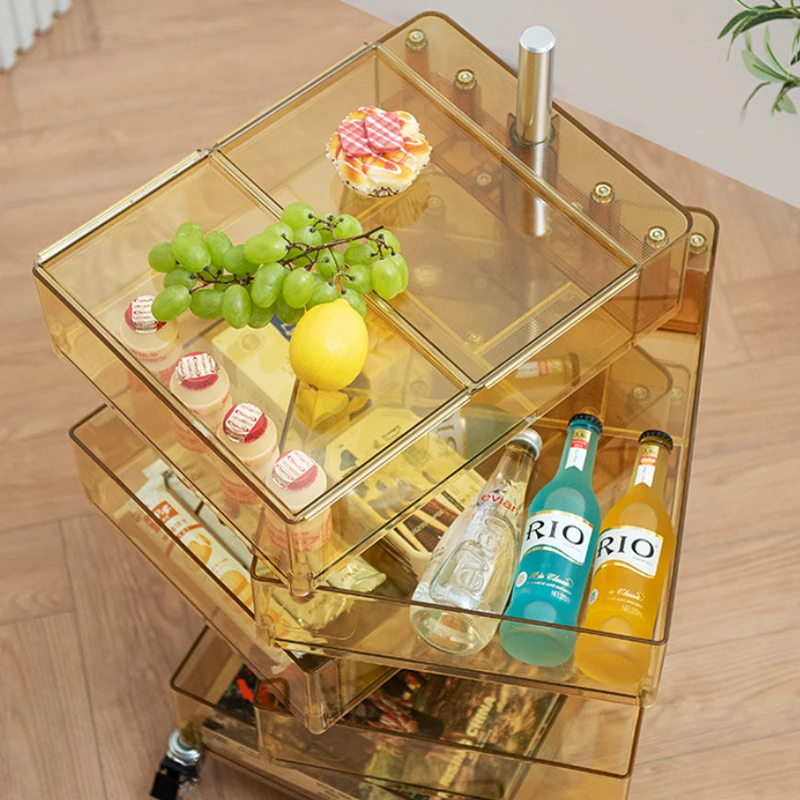 Элегантные книжные шкафы на колесах акриловые витрины для растений гостиной