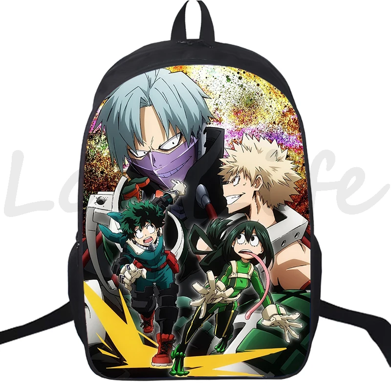 

Student My Hero Academia Backpack Double Layer Schoolbag Anime Rucksack Teens Boy Girl Large Capacity Daypack Laptop Bag Mochlia