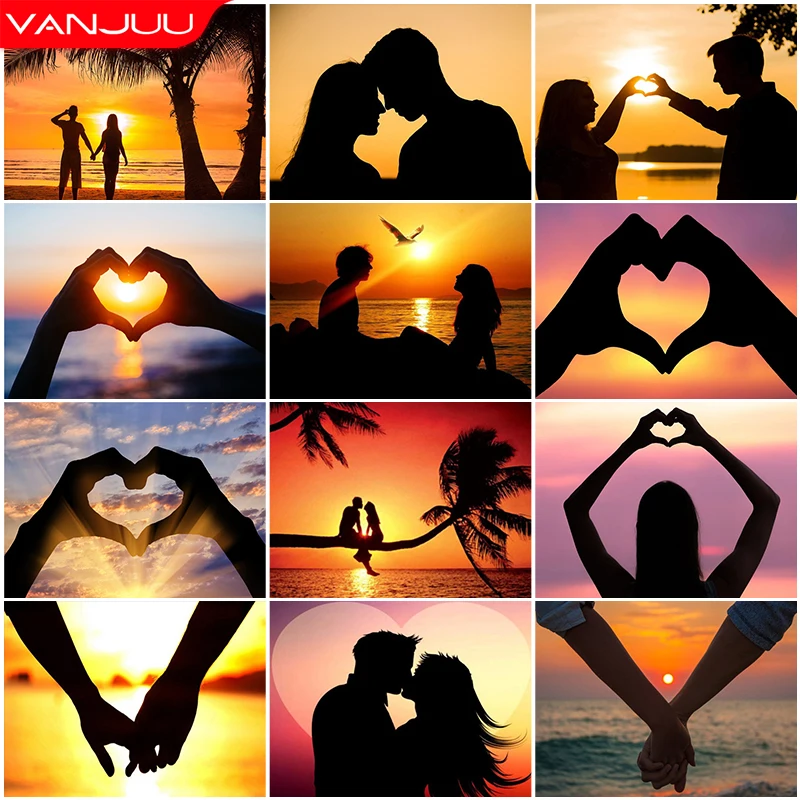 

5D DIY Love Couple Diamond Painting Landscape Full Circle/Square Diamond Embroidery Cross Stitch Set Handicraft Home Decor Gift