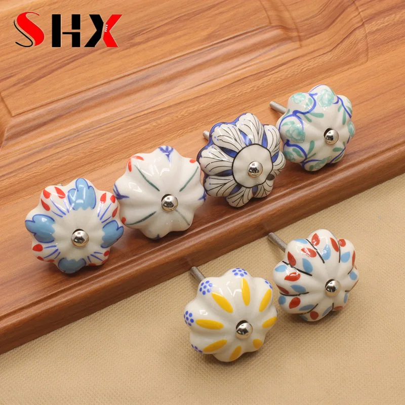 

Furniture Handles Door Cupboard Wardrobe Cabinets Dressing Table Handle Kitchen Accessory Ceramic Knobs and Handles for Drawers