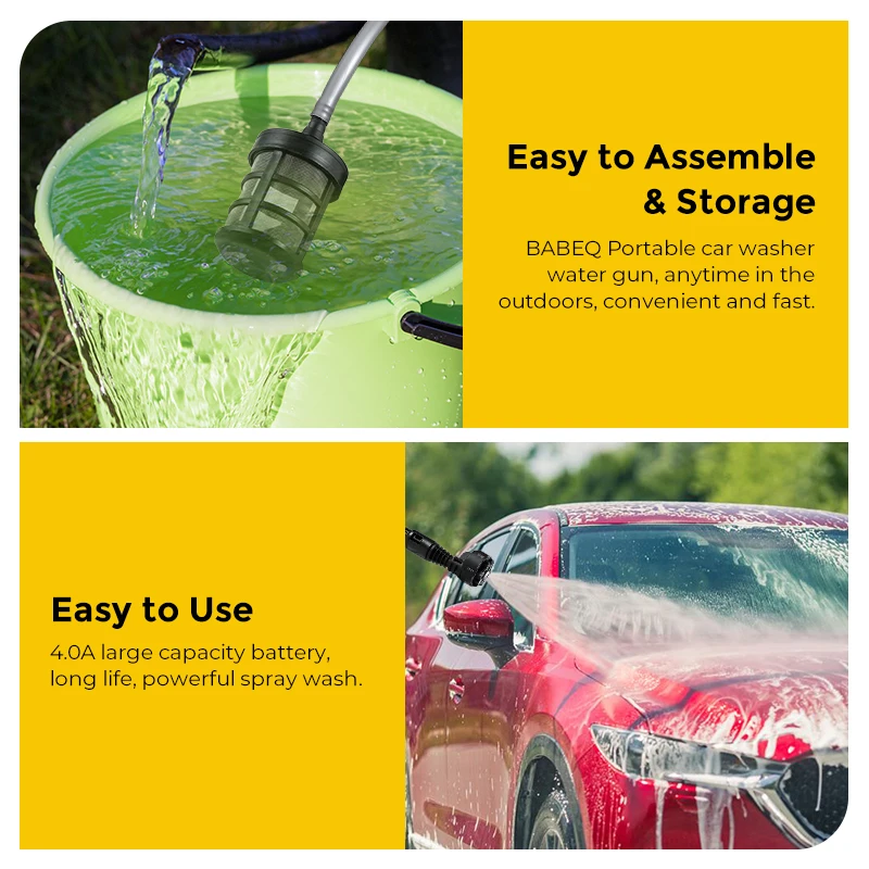 Бар бесщеточная Электрическая Мойка высокого давления 6 в 1 беспроводной водяной