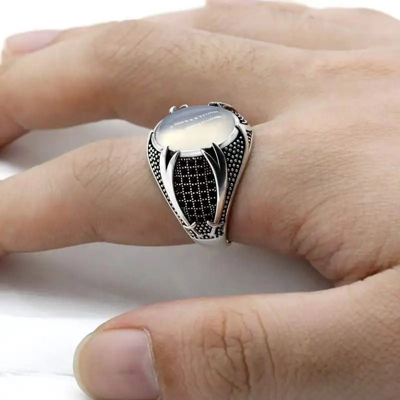 Новинка кольцо brother с опалом инкрустированное разы мужское специальное деловое в