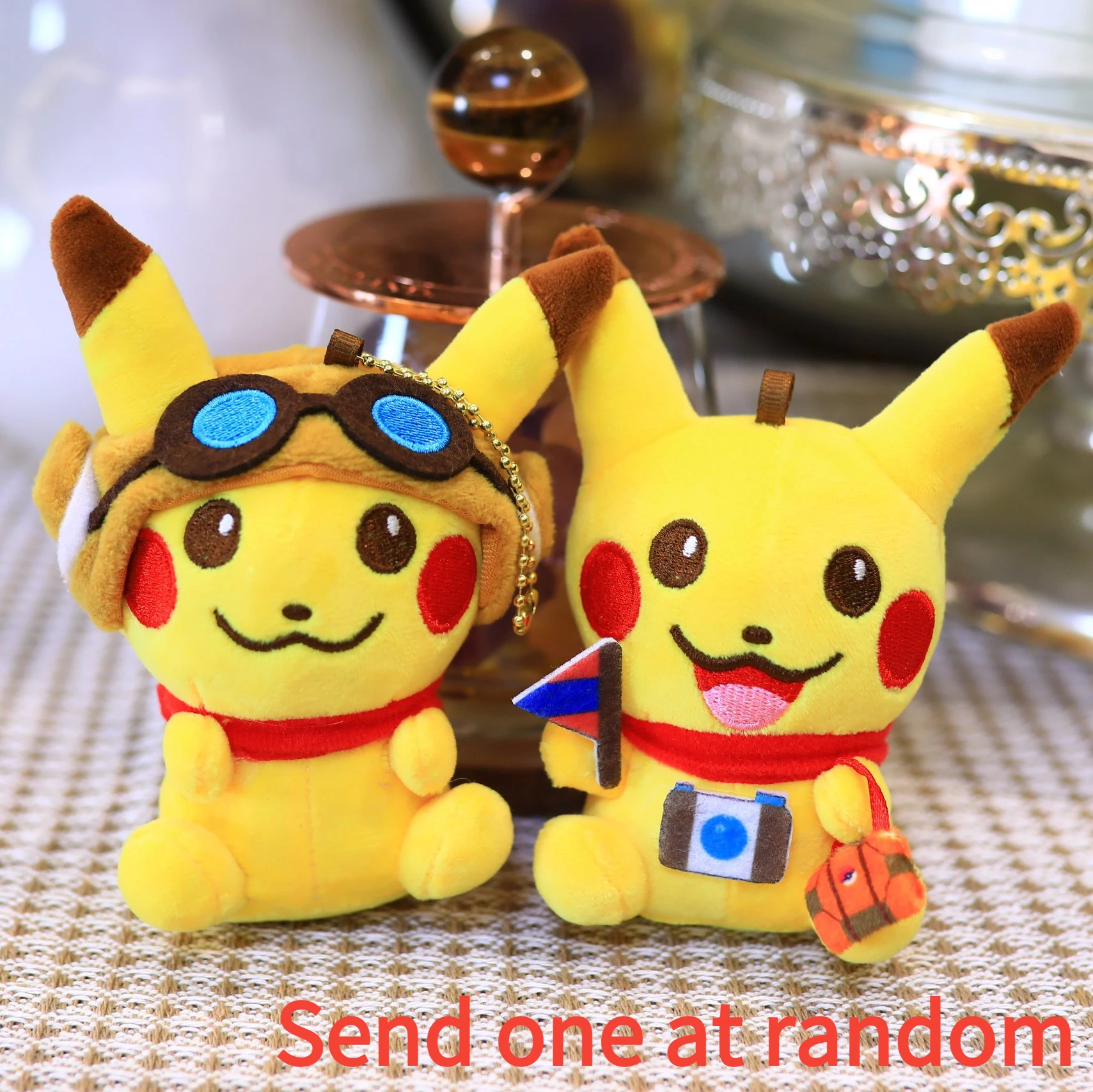 

2022 new Pokémon Japanese anime kawaii Pikachu cross-dressing children's doll 12cm holiday birthday party gift
