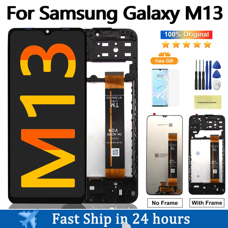 Оригинальный ЖК-дисплей для Samsung Galaxy M13, ЖК-дисплей с сенсорным экраном и цифровым преобразователем в сборе для Samsung M13 SM-M135F/DSN дисплей