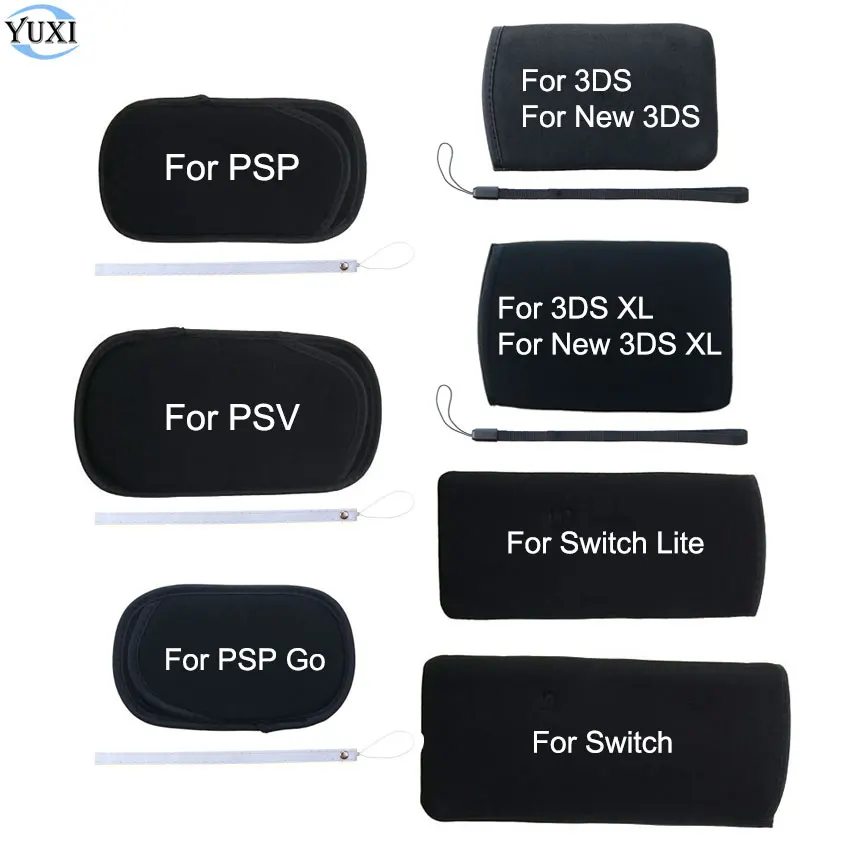 

YuXi For PSV PSP 1000 2000 3000 Screen Protective Carrying Storage Bag Pouch Case For NDSL NDSi NDS for New 3DS XL Switch Lite
