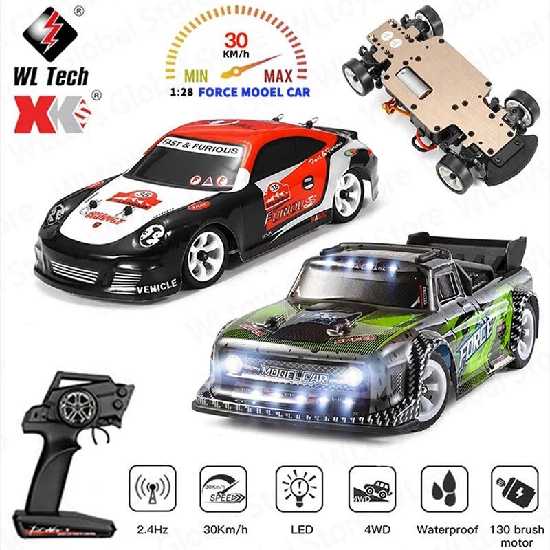 

WLtoys RC Car 1/28 K969 K989 284131 2.4G Remote Control 4WD Offroad Race Car 30KM/H High Speed Competition Drifting Child Toys