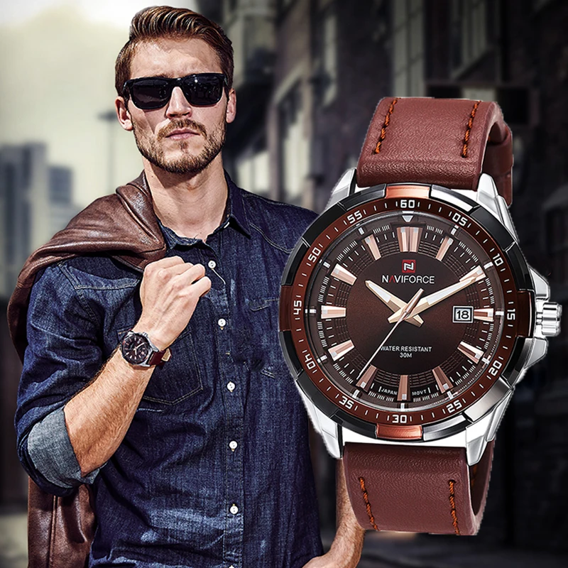 Часы наручные NAVIFORCE мужские кварцевые модные роскошные спортивные