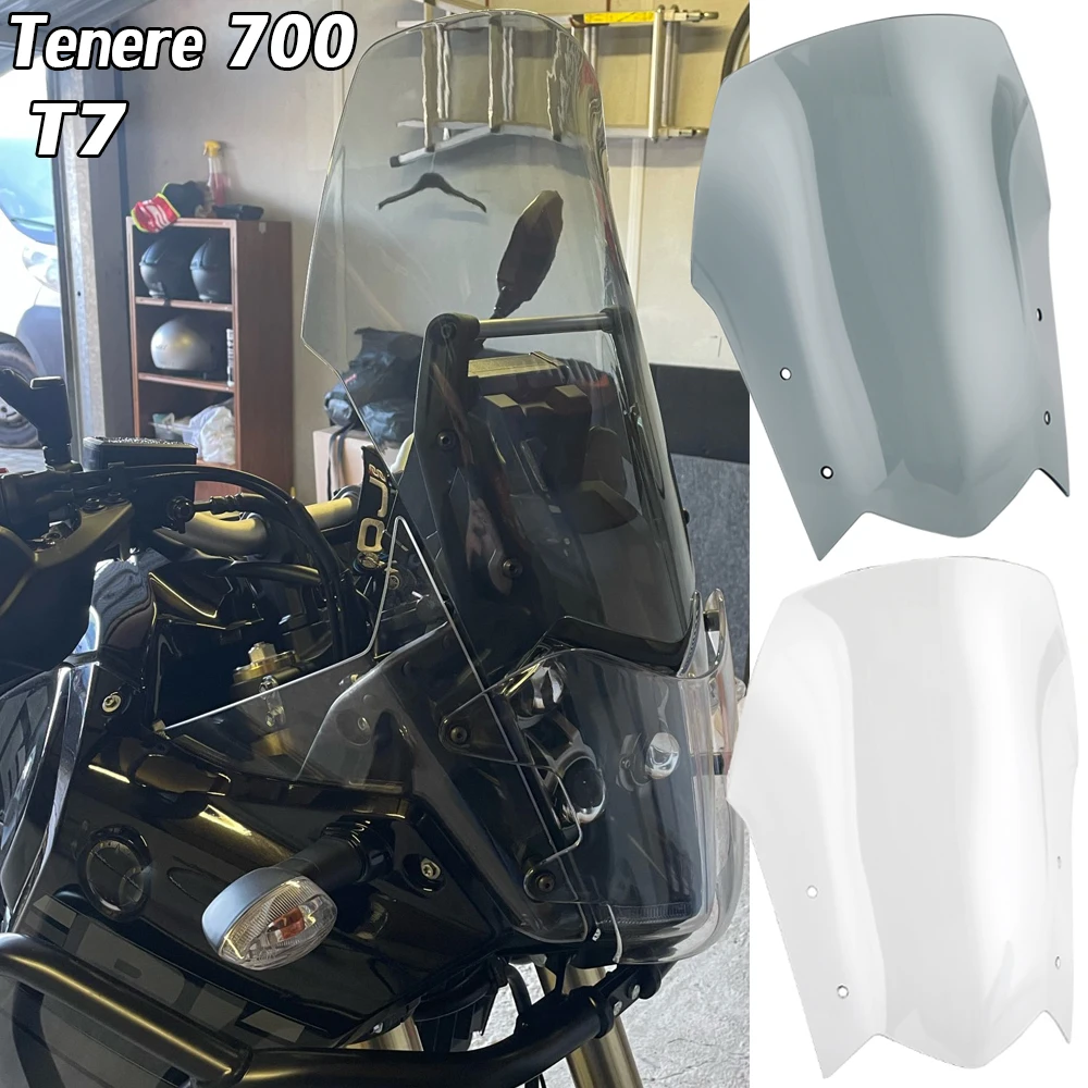 

For Yamaha Tenere 700 T7 T700 Windscreen Windshield Motorcycle Wind Deflector Protector TENERE700 XT700Z 19 2020 2021 2022 2023