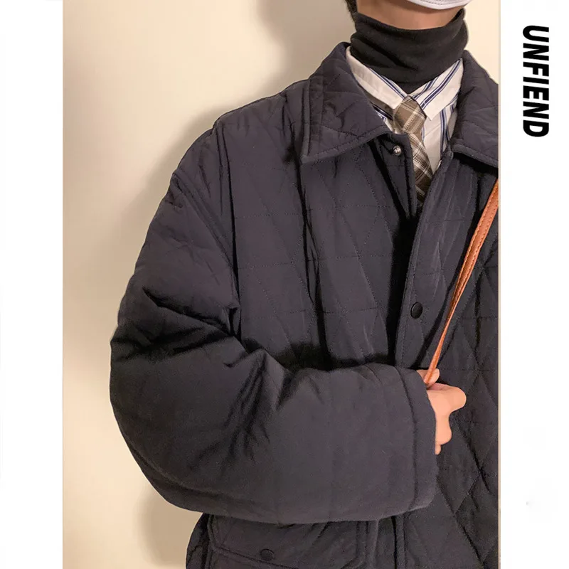 Winter Jacket Men Warm Fashion Retro Army Green Black Thicken Jacket Men Streetwear Korean Loose Thick Short Coat Mens Parker