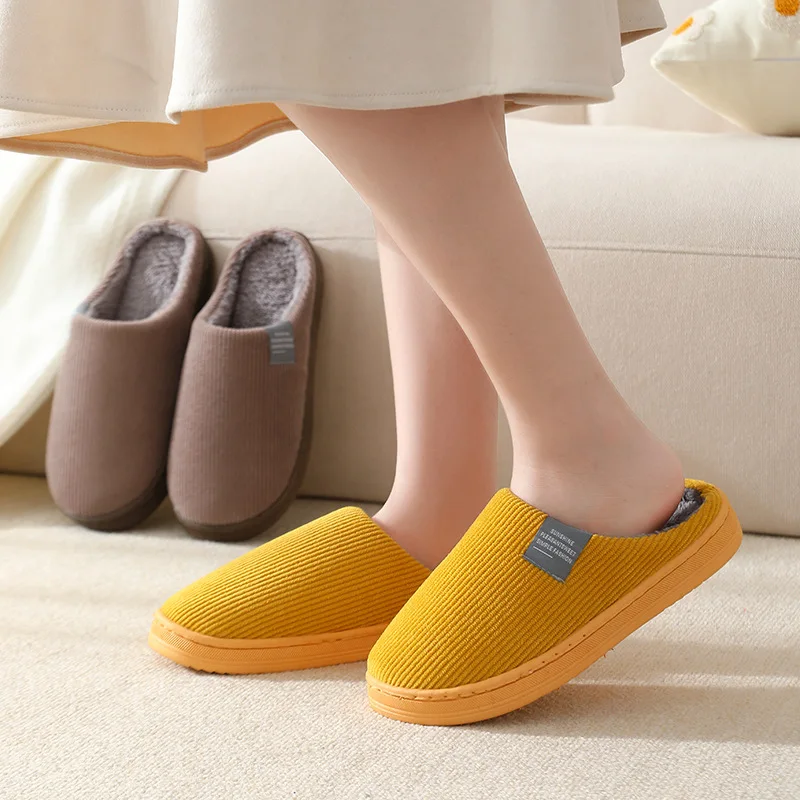 Fluffy slippers Warm winter woman slipper Home Non-Slip Grip Female comfy Soft Contton Plush Cozy Skid Contton Fluffy House gift